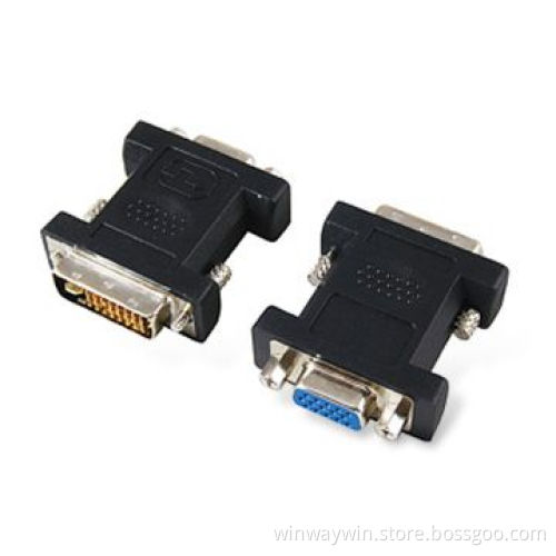 DVI 24+5 Male to VGA Female Adapter, Gold/Nickel Plated
